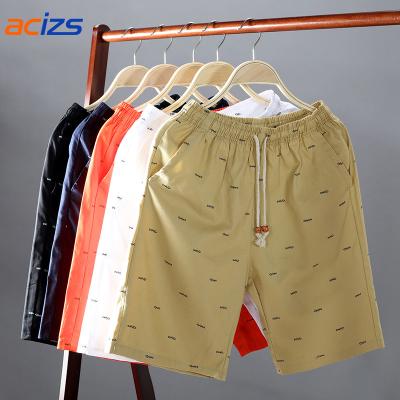 China Summer Hot Selling Men's Fish Bone Jogging Men's Casual Shorts Pants Anti-Wrinkle Printing Fitness Shorts Polyester Cotton Formal Mid Waist for sale