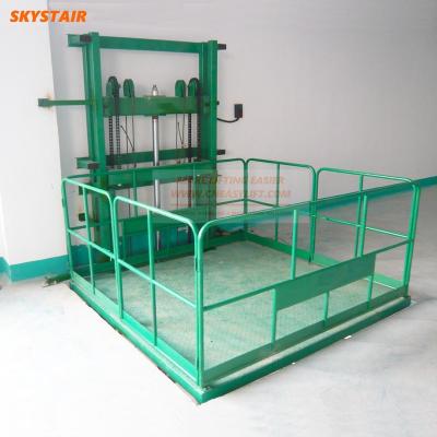 China Material Warehouse Diy Warehouse Staircase Cargo Lift Elevator Guide Rail Elevator for sale