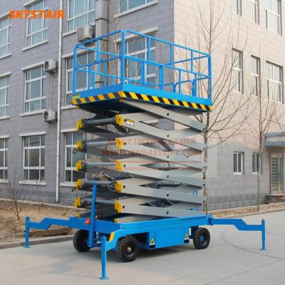 China Material handling/man lifting/SKYSTAIR 6-18m airplane diversion scissor lift aerial working mobile platform for sale for sale