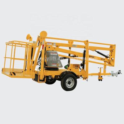 China Aerial Maintenance Work/Change Light/Window Cleaning 10-16m Towing Behind Lift To Install Signs Trailer Hydraulic Articulated Towable Boom Lift for sale