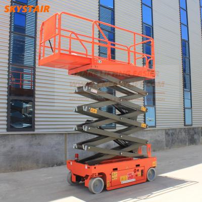 China Can Move In Full Height Battery Self Propelled Automatic Scissor Lift Platform Price Driving for sale