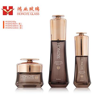 China Personal Care Matte Black Cosmetic Bottles And Jars For Cosmetic Packaging for sale