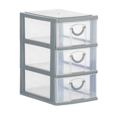 China Viable Hot Selling Factory Amazon Plastic Office Stationery Supplies Stackable 3 Layers Drawers Organizers Desk Organizer for sale