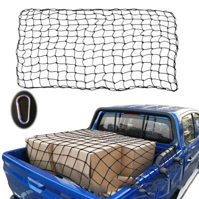 China Bungee Net With 12pcs Heavy Duty Metal Hooks Bungee Pick Up Net Carrier Cargo Hitch For Pickup Truck Bed Cargo With Hooks Car Automotive for sale