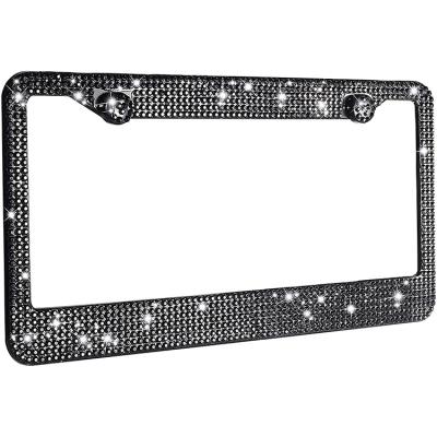 China Luxury Standard Rhinestone US Gray Card Frame Bling Dish Cover With Diamond for sale