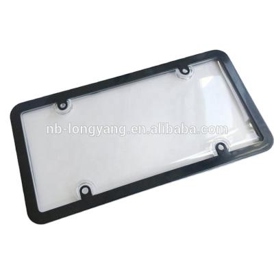 China Clear Transparent High Quality US Standard Car License Plate Cover Frame 6 X 12 Inch Plastic Clear for sale