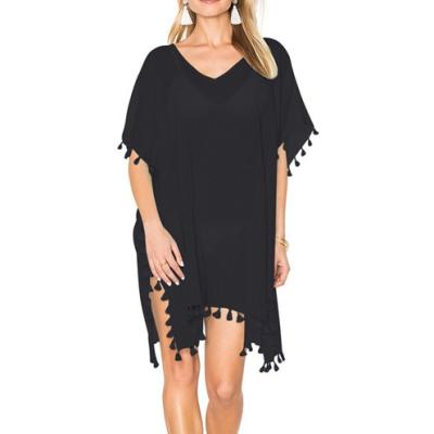 China 2023 Summer Lightweight and Breathable Hot Product Soft Cotton Tassel Beach Cover Up for Women Wholesale for sale