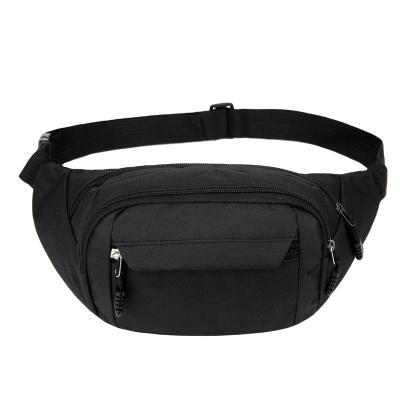 China Easy To Carry Custom Logo Unisex Street Fashion Waist Bag Fashion Pussy Pack Black Casual Waist Bag for sale