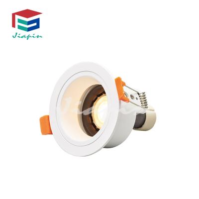 China Modern 75mm MR16/GU10 Modern Cutout Round Recessed Downlight Aluminum Housing LED Downlight Housing for sale