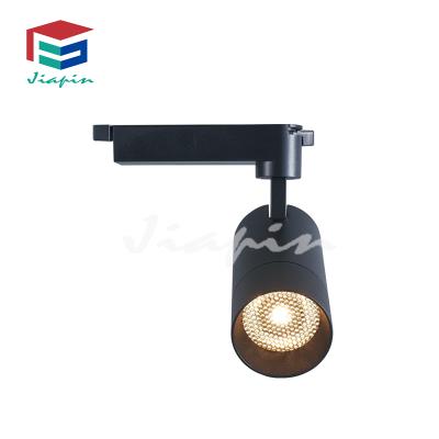 China 3000k 4000k 6000k 20w industrial black color led indoor round cob track light spot light for sale