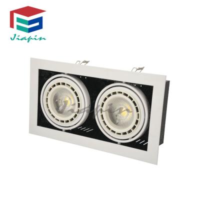 China Replaceable Aluminum Two Heads Module AR111 Downlight Mounting Housing for sale