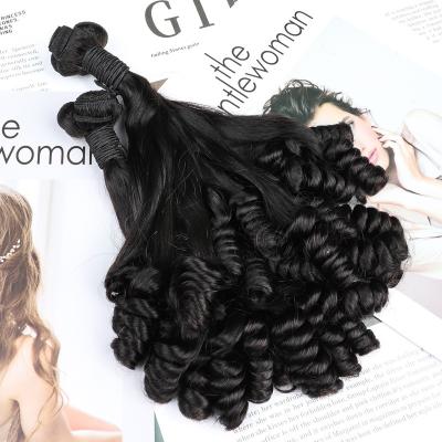 China FUMI Wholesale Unprocessed Hot Sales In Nigeria Fancy Curls Rose Curl Super Double Drawn Curly Hair Extension Funmi Hair for sale