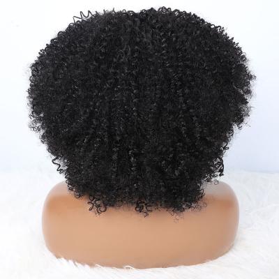 China Curly Curly 12A Grade Glueless Raw Indian Hair Wigs Curly Wigs With Bangs Hair For Black Women for sale