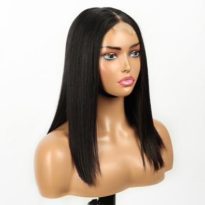 China Wholesale 180% Wave 2x6 Grade Hair Vietnamese Bone Lace Closure Silky Straight Superb Straight Wigs Double Density Kim K Bob Wig 12A for sale