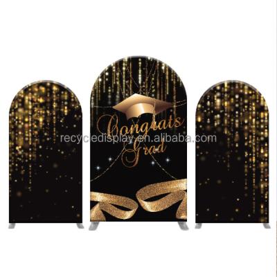 China Light Custom Christmas Backdrop Wedding Arch Backdrop Tension Fabric Decoration Backdrop Stand for sale