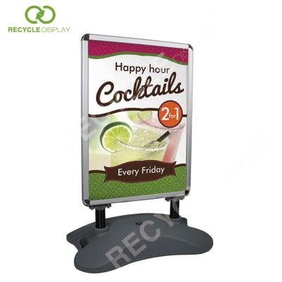 China Outdoor Aluminum Sidewalk Signs Double Sided Sidewalk Sign Show A View Advertising Poster Board Display for sale