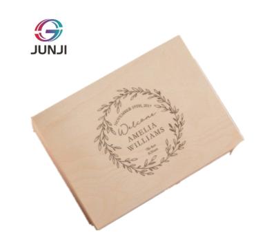 China JUNJI Unfinished Wooden Various Wooden Handmade White Boxes Wooden Storage Box Keepsake Personalized Jewelry Case for sale