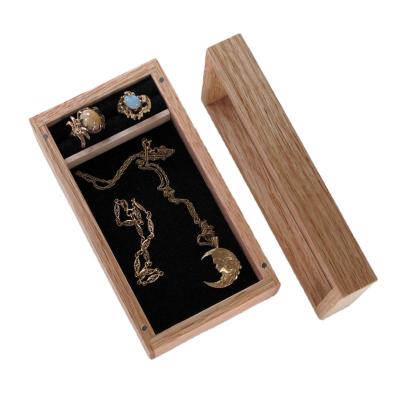 China Europe JUNJI Engraved And Personalized Wooden Jewelry Box With Glass Top Lid for sale