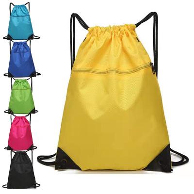 China Digital Printing 420D Polyester Waterproof Custom Durable Sports Gym Casual Drawstring Backpack For Women Girls for sale