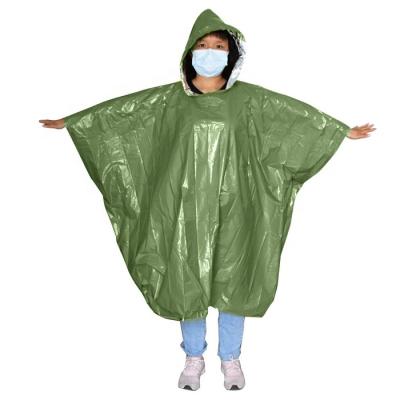 China Reusable Foil Raincoat Lightweight Mylar Bachelorette Raincoat Raincoat Emergency Cover Reusable Poncho for sale