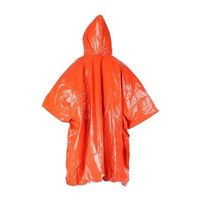 China China Factory Price Survival Raincoat Bachelorette Waterproof Clothing Reflective PET Mylar Foil Emergency Thermal Poncho For Outdoor Events for sale