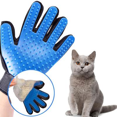 China Viable ODM Fur Slicker Glove Comb Bath Sponge Throw Hair Remover Brush Pet Grooming Gloves for Cats Dogs Horses for sale