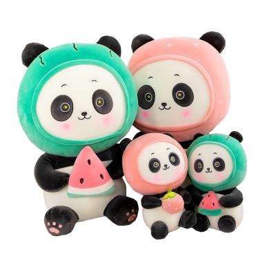 China Free Sample Cute In The Running Stereoscopic Mascot Doll Cute Commemorative Panda Ice Snow Doll Plush Toy for sale