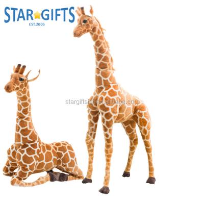 China Eco Standing Up Custom Yellow Soft Tall Stuffed Plush Giraffe Plush Toy With A Long Neck for sale