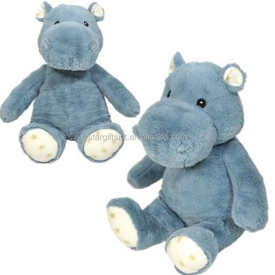 China Eco Size Educational Custom Blue Soft Animal Plush Stuffed Hippo Kids Toys For Kids New Year Gifts for sale