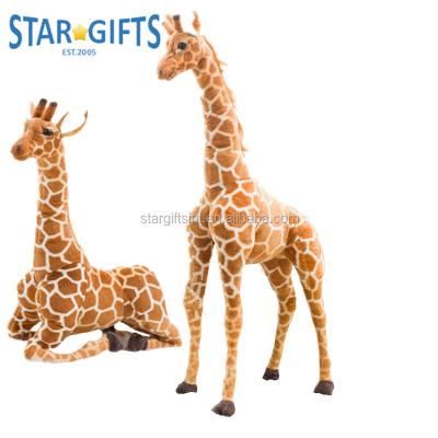 China Eco Stand Up Stuffed Kids 100cm Tall Custom Size 80cm Toy Animal Plush Giraffe For for sale