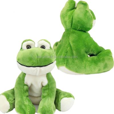 China Custom Eco Cartoon Soft Plush Toy Plush Green Frog Kids Educational Toys Gifts for sale