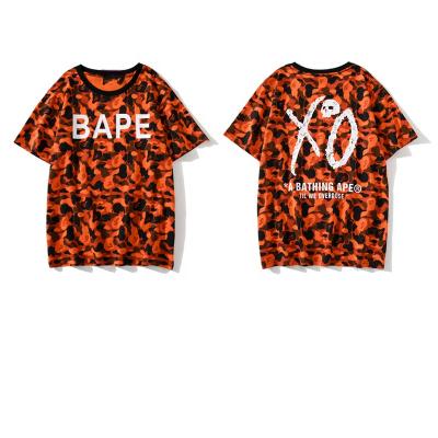 China New Bape QUICK DRY Summer Beak Shark O-Neck Head Printed Quick Dry T-shirt Couple Cropped Sleeveless T-shirt High Quality for sale