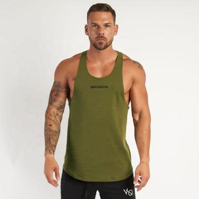 China QUICK DRY Fitness Stringer Tank Top Men Summer Cotton Gym Sports Bodybuilding Letter Workout Graphic Tank Top for sale