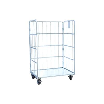 China China Carbon Steel Industrial Warehouse Heavy Duty Storage Trolley Multi Layer Logistic Cart Without Door for sale