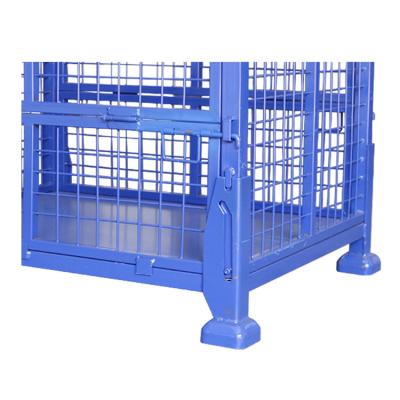 China Super Quality Collapsible Mesh Pallet Cage Dual Mesh Cage Collapsible Pallet Container for sale