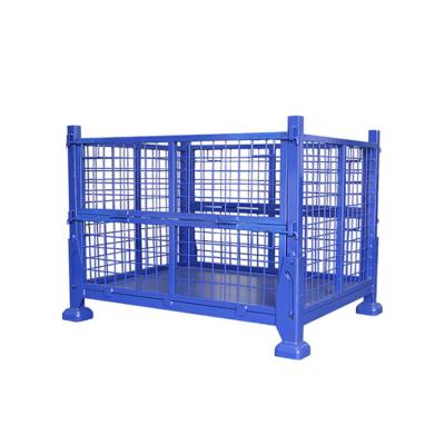 China Wire Mesh Cage Stillage Collapsible Wire Crate Cage Collapsible Pallet Container for sale