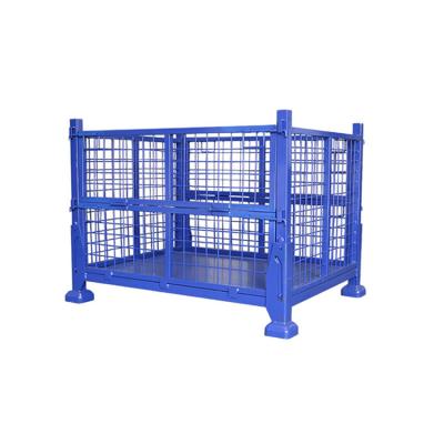 China Promotion Folding Pallet Container Galvanised Steel Mesh Lpg Colour Stainless Collapsible Cage for sale