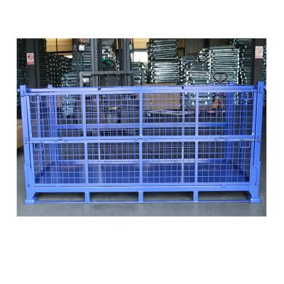 China Factory direct sales Warehouse Collapsible Durable Big Bin Safety Rectangle Wire Mesh Cages for sale