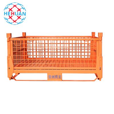 China Stainless Steel Wire Mesh Containers Storage Roll Container Cage Metal Mesh Container for Cargo for sale