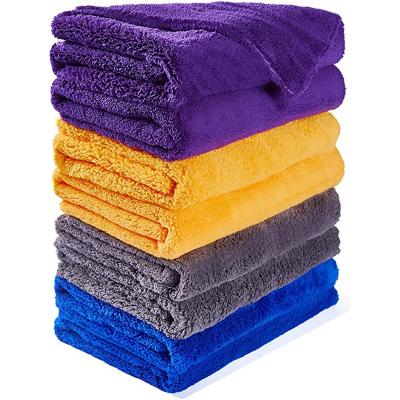 China Factory Retail Wholesale 40*40cm Package 600gsm Super Absorbency QUICK DRY Custom Car Wash Drying Towel Coral Fleece Car Towel for sale