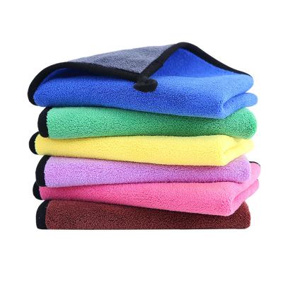 China Factory Wholesale 30*30cm QUICK DRY 500gsm Car Polishing Wax Detailing Microfiber Towel 20% Polyamide Cleaning Cloth Microfiber Towels for sale