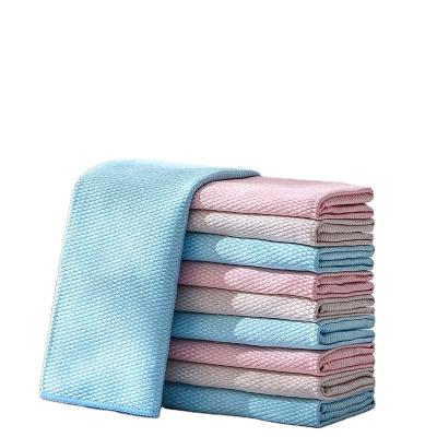 China Water Absorbent Microfiber Car Cleaning Cloth Glass Kitchen Cleaning Towels 25*25cm Multifunctional Washable Logo 230gsm Custom Wholesale for sale