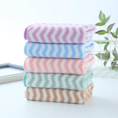 China Wholesale Coral Fleece Microfiber Cloth Car Kitchen Towels Costom Logo Microfiber Cleaning Cloth 30*30cm Water Absorbent Towel Factory for sale