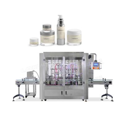 China Automatic Piston Cosmetic Paste Cream Filler Beverage Bottle Food Landpack Lotion Liquid Filling Machine for sale