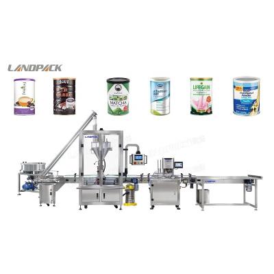 China Food Landpack LD-PAF01 Single Head Milk Powder Flour Paper Cans Fill Filling Machine Line for sale