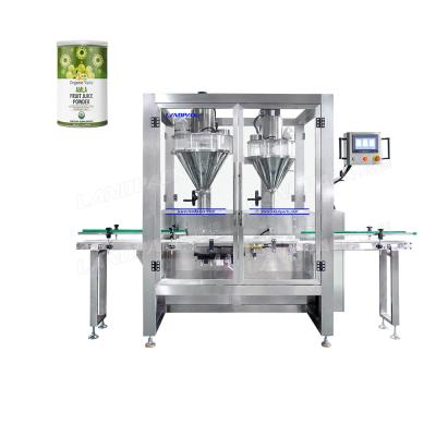 China Automatic Tilted Food Granule Pot Dosing Auger Spiral Talcum Powder Filling Machine With Material Feeder for sale