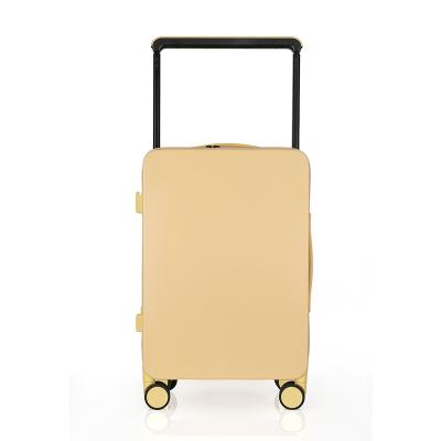 China Long travel High Quality  ABS+PC New design style with cup holder wide handle trolley bag  Travel  Suitcase for sale