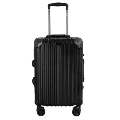 China Long travel 2024 new design Carry on suitcase travel aluminium trolley aluminum luggage suitcase set hard shell  travel bags suitcase sets for sale