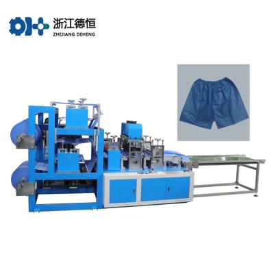 China Hotels Disposable Medical CPE Brief Machine Spa Sauna Nonwoven Pants Machines Surgical Underwear Making Machine for sale