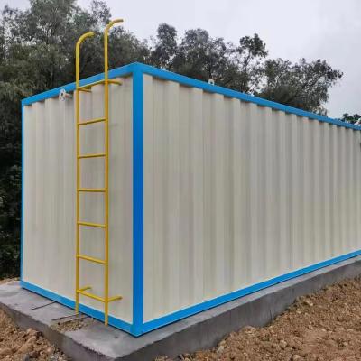 China 7500 kg Weight Building Material Shops Domestic Sewage Intelligent Integrated Mobile Wastewater MBBR Sewage Treatment Plant for sale